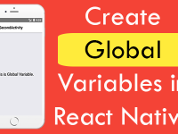 Create Global Scope Variables in React Native used between Activities