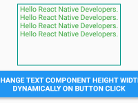 React Native Change Text Component Height Width Dynamically