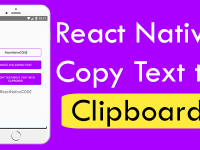 React Native Copy Text to Clipboard Android iOS Example