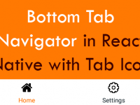 Create Bottom Tab Navigation Navigator in React Native with Tab Icon