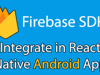 Integrate Firebase SDK in React Native Android Project